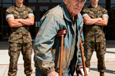 “Clear the lane, Grandpa,” the two Marines mocked, seeing only a frail old man. But when a General’s car pulled up, he would utter a single, legendary call sign that would shatter their world.