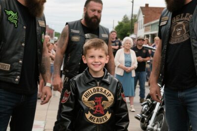8-year-old Tommy Peterson was collecting pine cones when he heard the groans. He found a man in Hells Angels colors, chained, bloody, and left for dead. Most kids would have run. Most adults would have pretended they saw nothing. Tommy didn’t. He offered his water and a promise. What happened next mobilized 2,000 bikers, terrified an entire town, and sparked a legend of courage that would change everything.