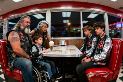 He sat cornered in a diner, a target for his disability, his spirit dimming with every cruel taunt. He didn’t know the rumble growing outside wasn’t just engines, but the arrival of a debt he never knew was owed.