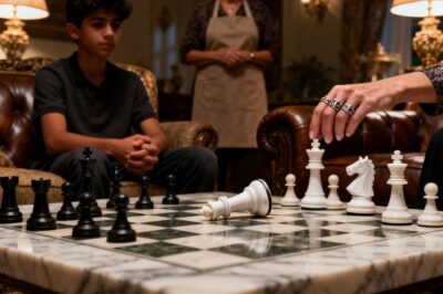 In the gilded quiet of a California mansion, a woman wagered a boy’s dignity as a party game. She never knew his silence was a promise, or that on a simple checkered board, a queen’s fall can echo forever.