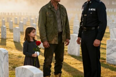 He had no invitation, only a little girl’s hand in his and a rose for a fallen general. His quiet refusal to leave a funeral’s gate would soon force a nation to remember a debt it had forgotten.