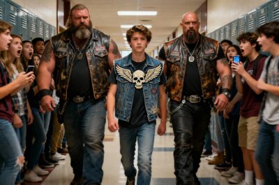 It started with a teacher’s cruel words and a torn emblem on a boy’s vest. It ended when the thunder of twenty engines rolled in, not for a fight, but for a final, unforgettable lesson in honor.