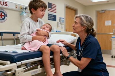 The Chilling Midnight Run That Exposed a Hidden American Nightmare: How a Bruised, Barefoot Seven-Year-Old Boy Stumbled Into an ER, Clutching His Infant Sister, and Whispered a Secret That Ignited a Community Firestorm to Rescue His Broken Family from the Shadows of Domestic Violence. You Won’t Believe the Unseen Heroism and the Unbreakable Bond That Saved Them All—And the Unexpected Twist of Kindness That Proved Healing Happens Together.