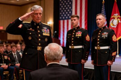 He Called Me ‘Grandpa,’ Sneered at My Suit, and Put His Hands on Me to Throw Me Out of the Marine Corps Ball. He Demanded to Know My Rank. He Went White as a Ghost When the 4-Star General Walked Past Him, Saluted Me, and Called Me ‘Sir.’