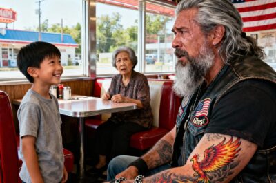 The Unexpected Encounter That Silenced a Diner: A Seven-Year-Old Boy, a Hell’s Angels President, and the Unthinkable Secret Behind a Fiery Phoenix Tattoo That Shattered 15 Years of Silence and Revealed the Stunning, Heroic Past of a Humble American Nurse.