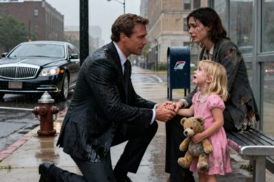 The $100 Million Mistake That Saved My Soul: A Child’s Voice in the Rain Forced a CEO to Choose Between a Fortune and Humanity. I Was Late for the Deal That Would Save My Company—My Board Was Furious, My World Was Collapsing—Then a 4-Year-Old Pointed at Me and Said, “Don’t Cry, Mommy. Maybe That Man Will Help Us.” She Saw a Savior Where I Only Saw a Shark. What She Taught Me About Power, Purpose, and Love Changed Everything.