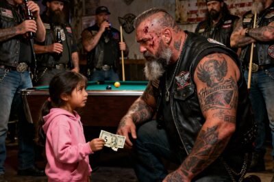 THE FIVE-DOLLAR MIRACLE: A NINE-YEAR-OLD GIRL WALKED INTO A NOTORIOUS BIKER CLUBHOUSE, OFFERED HER LAST CRUMPLED BILL, AND UNLEASHED A BRUTAL FORCE OF JUSTICE THAT SAVED HER DYING MOTHER AND EXPOSED A MONSTER WAITING IN THE DARKNESS—THE SHOCKING TRUE STORY OF HOW THE IRON BROTHERHOOD BECAME AMERICA’S UNLIKELY GUARDIANS.