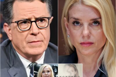 “READ THE BOOK, BONDI!” Stephen Colbert has made America laugh for decades — but no one was laughing after he finished the late Virginia Giuffre’s haunting memoir