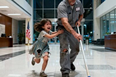 The CEO’s 6-Year-Old Daughter Ran Past Security, Past Every Executive, Straight to Me—the Janitor. She Grabbed My Uniform, Tears Streaming, and Screamed, “They Beat My Mom, She’s Dying!” Everyone Froze. They Only Saw a Man Who Mopped Floors. They Didn’t Know the Secret Skill My Hands Possessed. They Didn’t Know I Was the One Man in That Building Who Could Save Her… Or That This One Act Would Expose the Lie I’d Lived for 3 Years.
