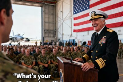 An Admiral Mocked Me In Front of a Hangar Full of SEALs, Demanding My Call Sign. He Thought I Was a Joke, Just a Quiet Dad Chaperoning a Field Trip. He Laughed. The Whole Room Laughed. Then I Said Two Words That Made the Blood Drain From His Face and Every Veteran Snap to Attention. He Should Have Left the Ghosts of Damascus Alone.