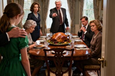 At Thanksgiving, there were nine plates for ten people. My father pointed at my 12-year-old daughter: “You can eat in the kitchen. Adults only.” She whispered, “But I’m family, aren’t I?” The entire table was silent. Nobody defended her. So I took her hand, walked out the front door, and…