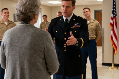 I Was Just a Woman in a Cardigan They Laughed At. They Tried to Kick Me Out. Then I Scanned My ID, and the General Who Runs America’s Most Secret Base Froze, Saluted Me, and Handed Me His Command. The Fate of the Nation Rested on the “Lost Old Woman” They Almost Threw in the Street.