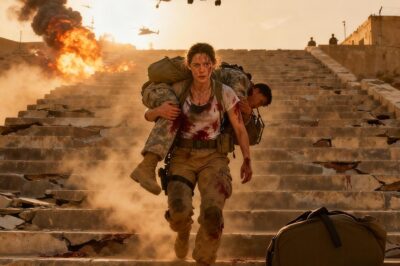 They called me “delicate.” They called me “nurse” like it was a slur. They bet I’d “crumple.” I’m 5’2″, and to them, I was just the girl who handed out Band-Aids. Then the ambush hit. A 200-pound Marine was bleeding out at the base of 200 stone steps. They said “Leave him.” They said “She’s insane.” I put him on my back and started climbing. Under fire. Every step was hell. When I finally collapsed at the top, I woke up to 500 Marines outside my door. This is the story of what happened on those stairs.