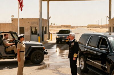 They exiled me to gate duty in the blistering 103-degree heat. A joke. A punishment for embarrassing my commander. For 16 hours, officers smirked and threw trash at my feet. I didn’t move. They thought I was broken. They had no idea who I really was. Then the black convoy appeared. And the legendary Admiral Blackwood stepped out, his eyes locking on mine. The entire base froze when he saluted me and whispered my true call sign.
