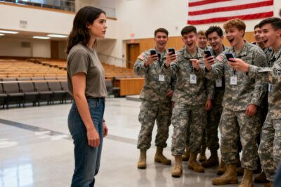 They spat on my uniform, kicked my bag, and live-streamed their “fake hero” takedown for thousands to see. They demanded I recite an oath I swore over three fresh graves. They thought the pin on my chest was a joke—until the Colonel walked in, pointed at it, and said, “Only four soldiers in history earned that. She’s the last one alive.”