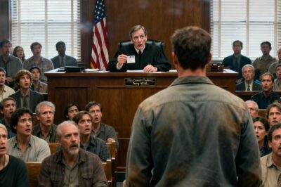 They Laughed at the Single Dad in His Work Clothes. The Judge Mocked Him. Then He Slid a Wallet Across the Bench and the Entire Courtroom Stopped Breathing. What Was on That ID Card Silenced a Corrupt Town.